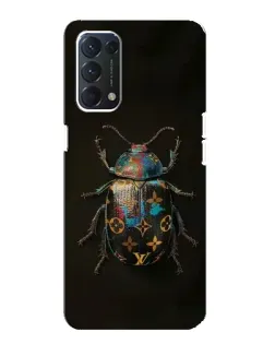 Чехол для OPPO A74 с картинкой «LV — мраморный принт»