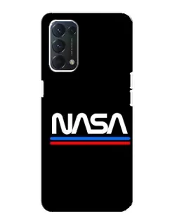 Чохол для OPPO A74 з картинкою «NASA — класика Red Blue»