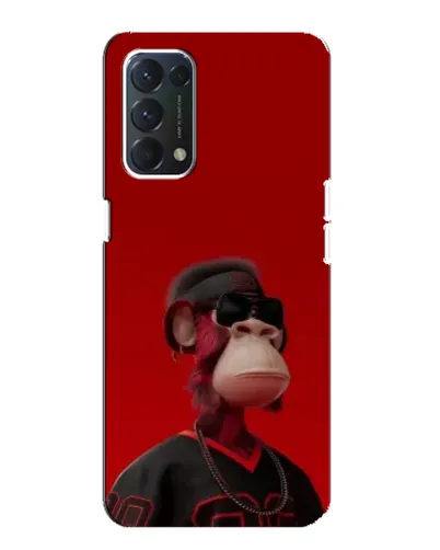 Чохол для OPPO A74 з картинкою «Bored Ape в червоному»