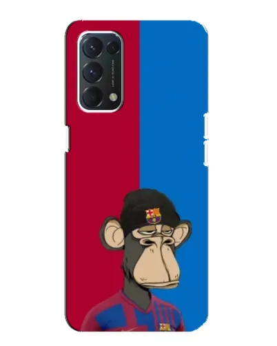 Чохол для OPPO A74 з картинкою «Bored Ape — фанат Барси»