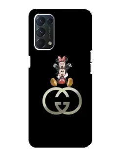 Чохол для OPPO A74 з картинкою «Мінні Маус на лого»