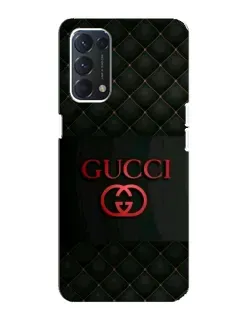 Чохол для OPPO A74 з картинкою «Gucci — стьобаний чорний»