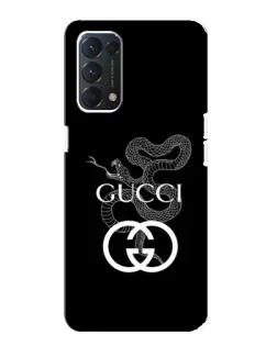 Чохол для OPPO A74 з картинкою «Gucci — срібна змія»