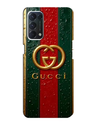 Чехол для OPPO A74 с картинкой «Gucci — фирменная полоса и золото» Чехол для OPPO A74 с картинкой «Gucci — фирменная полоса и золото»