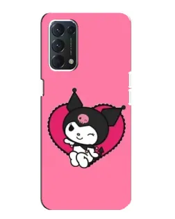 Чехол для OPPO A74 с картинкой «Kuromi — любовь в сердце»