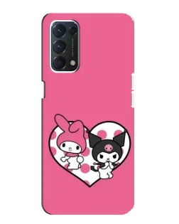 Чехол для OPPO A74 с картинкой «Kuromi и My Melody»