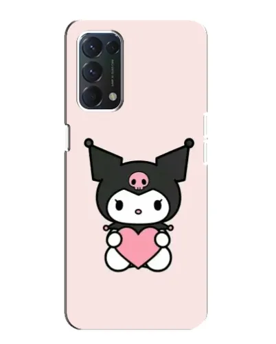 Чехол для OPPO A74 с картинкой «Kuromi и сердце»