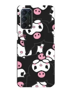 Чехол для OPPO A74 с картинкой «Паттерн голов Куроми»