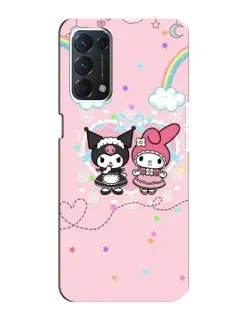 Чехол для OPPO A74 с картинкой «My Melody и Kuromi»