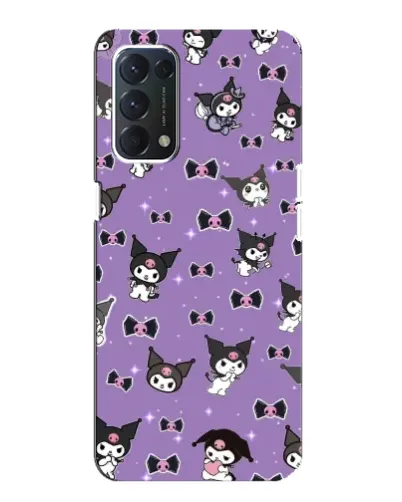 Чехол для OPPO A74 с картинкой «Kuromi — паттерн»