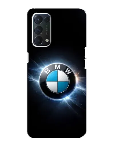 Чохол для OPPO A74 з картинкою «BMW — неонове сяйво»