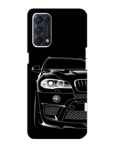 Чохол для OPPO A74 з картинкою «Темний силует BMW»