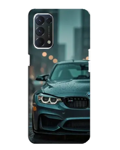 Чохол для OPPO A74 з картинкою «BMW у вогнях міста»