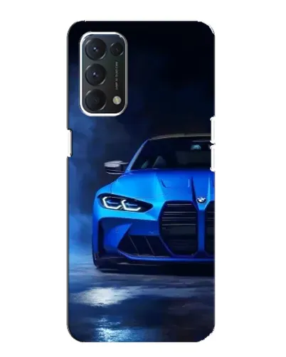 Чохол для OPPO A74 з картинкою «Блакитна BMW M4»