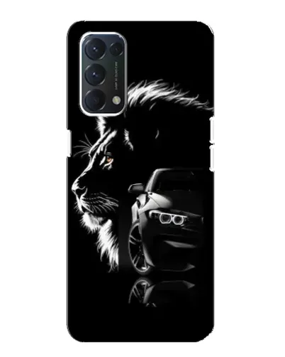 Чохол для OPPO A74 з картинкою «BMW та лев»