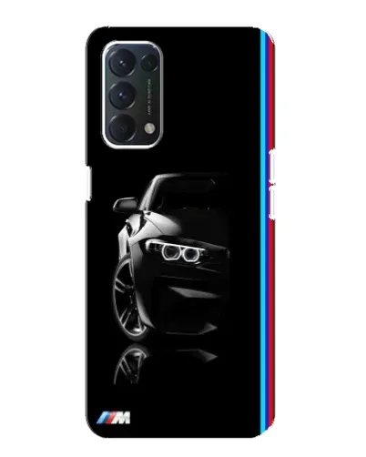Чохол для OPPO A74 з картинкою «Силует BMW в темряві»