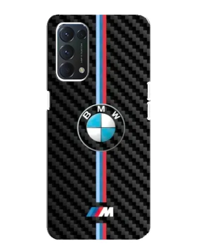 Чохол для OPPO A74 з картинкою «Емблема BMW та карбон»