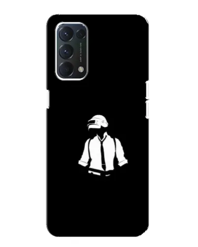 Чохол для OPPO A74 з картинкою «PUBG — білий шолом»