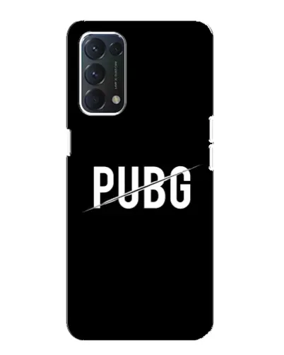 Чохол для OPPO A74 з картинкою «PUBG — білий логотип»
