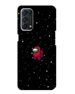 Чохол для OPPO A74 з картинкою «Червоний Among Us»