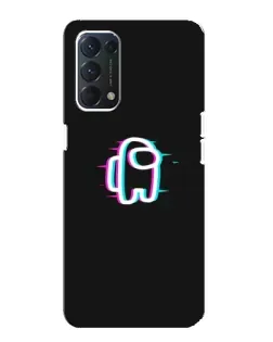 Чохол для OPPO A74 з картинкою «Among Us неон»