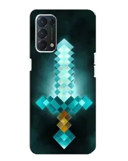 Чохол для OPPO A74 з картинкою «Алмазний меч неон»