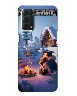 Чохол для OPPO A74 з картинкою «Зимовий Minecraft»