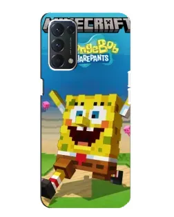 Чохол для OPPO A74 з картинкою «Губка Боб Minecraft» Чохол для OPPO A74 з картинкою «Губка Боб Minecraft»