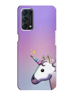 Чехол для OPPO A74 с картинкой «Единорог градиент»