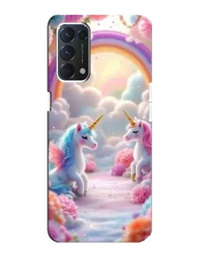 Чехол для OPPO A74 с картинкой «Радуга и единороги» Чехол для OPPO A74 с картинкой «Радуга и единороги»