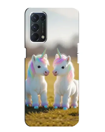 Чехол для OPPO A74 с картинкой «Пара единорогов» Чехол для OPPO A74 с картинкой «Пара единорогов»