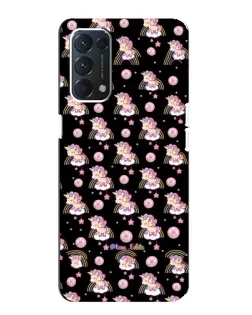 Чехол для OPPO A74 с картинкой «Magic Unicorn паттерн»
