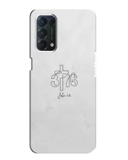 Чохол для OPPO A74 з картинкою «Івана 3:16 Хрест»