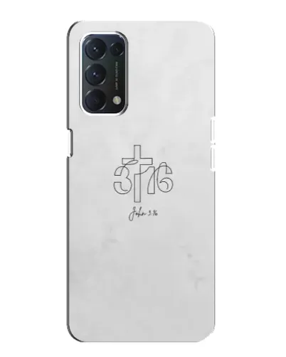 Чохол для OPPO A74 з картинкою «Івана 3:16 Хрест»