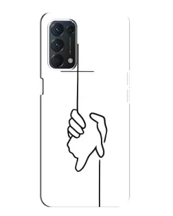 Чохол для OPPO A74 з картинкою «Рука тримає»