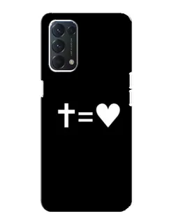 Чохол для OPPO A74 з картинкою «Хрест та Серце»