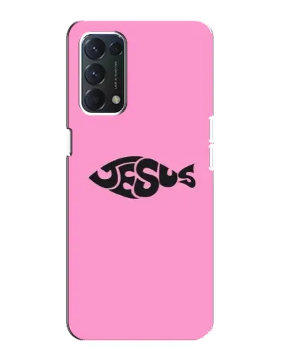 Чохол для OPPO A74 з картинкою «Рожевий символ Jesus»