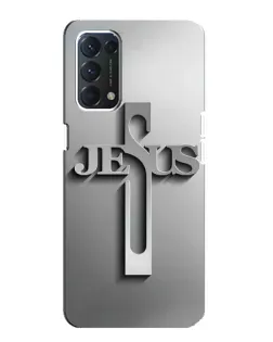 Чехол для OPPO A74 с картинкой «Металлический крест Jesus» Чехол для OPPO A74 с картинкой «Металлический крест Jesus»