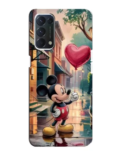 Чехол для OPPO A74 с картинкой «Микки и шарик-сердце»