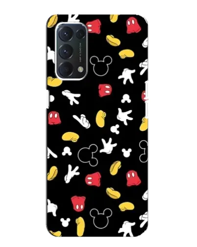Чехол для OPPO A74 с картинкой «Графический принт лапок»