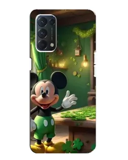 Чехол для OPPO A74 с картинкой «Микки в мастерской»