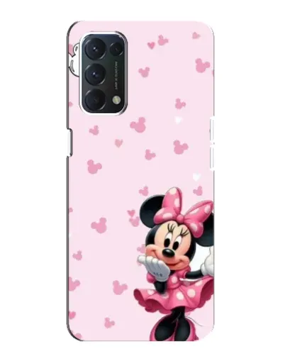 Чехол для OPPO A74 с картинкой «Минни Маус и сердечки»