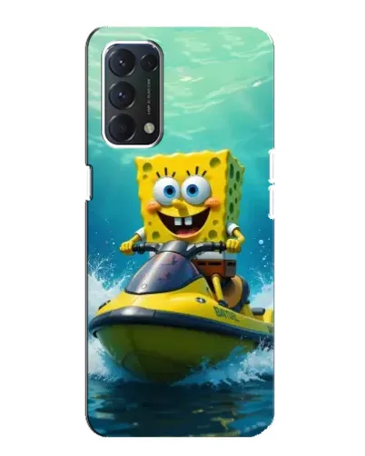 Чехол для OPPO A74 с картинкой «Спанч Боб на гидроцикле» Чехол для OPPO A74 с картинкой «Спанч Боб на гидроцикле»