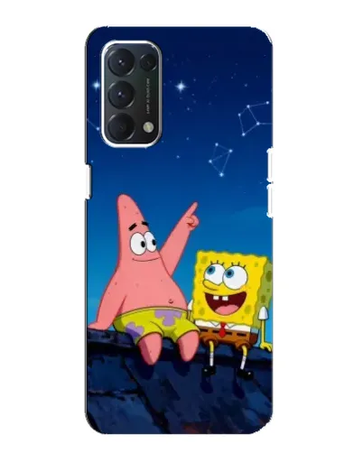Чехол для OPPO A74 с картинкой «Губка Боб и Патрик ночью» Чехол для OPPO A74 с картинкой «Губка Боб и Патрик ночью»