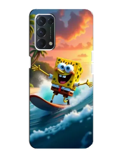 Чехол для OPPO A74 с картинкой «Губка Боб серфингист» Чехол для OPPO A74 с картинкой «Губка Боб серфингист»