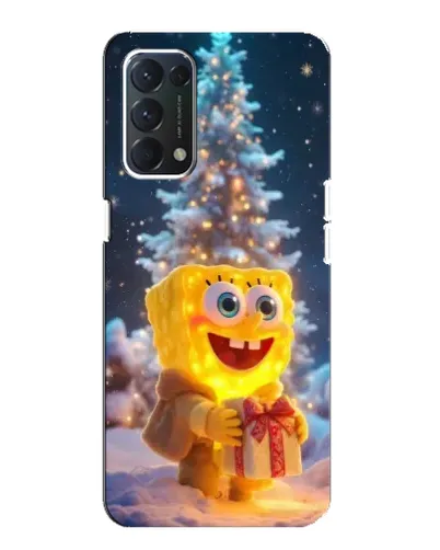 Чехол для OPPO A74 с картинкой «Рождественский Спанч Боб» Чехол для OPPO A74 с картинкой «Рождественский Спанч Боб»