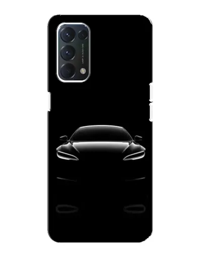 Чохол для OPPO A74 з картинкою «Силует Tesla Night»