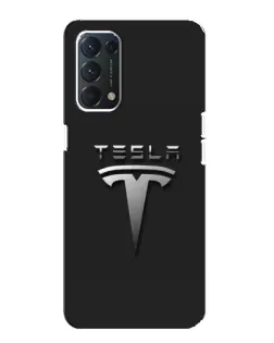 Чохол для OPPO A74 з картинкою «Сталевий логотип Tesla» Чохол для OPPO A74 з картинкою «Сталевий логотип Tesla»