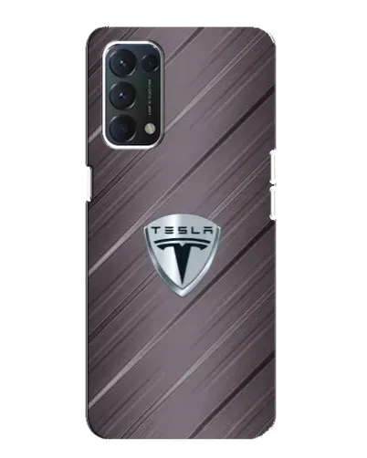Чохол для OPPO A74 з картинкою «Металева текстура Tesla»