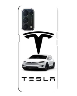 Чохол для OPPO A74 з картинкою «Tesla White Style» Чохол для OPPO A74 з картинкою «Tesla White Style»